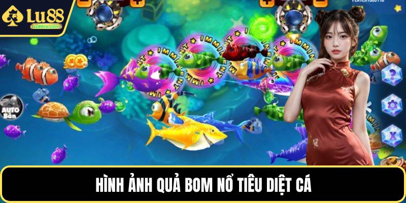 Hình ảnh quả bom nổ tiêu diệt cá